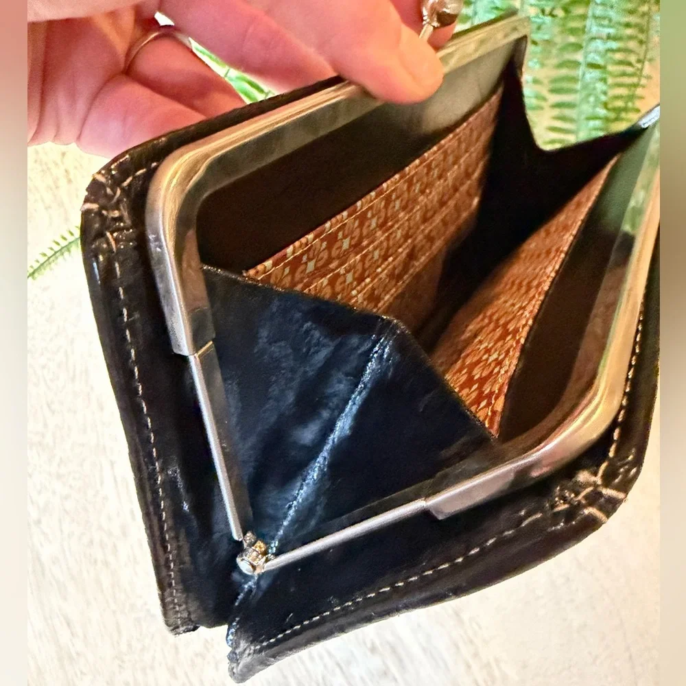 Fossil New Black Patent Leather Clutch Wallet